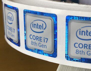 第八代8代i7标签 CORE i7笔记本台式电脑贴纸CPU标签I7 8th Gen