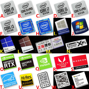 赛扬英伟达显卡标签NVIDIA GEFORCE RTX 笔记本电脑标贴纸 不干胶
