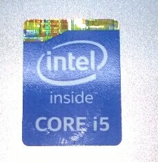 INTEL酷睿CORE i5 第4代 CPU处理器标志LOGO笔记本电脑贴纸 标签