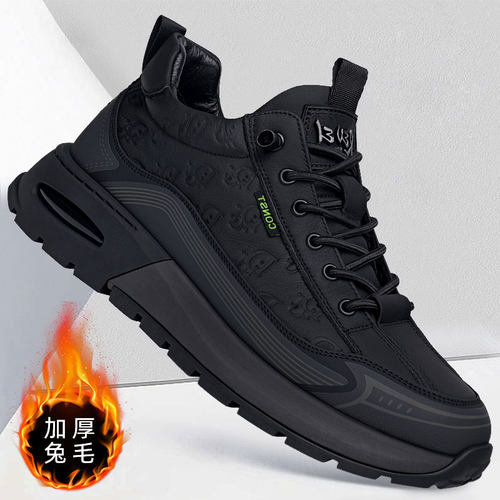 秋季新款真皮时尚潮流加绒男鞋