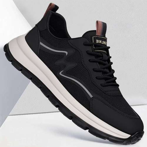 网鞋男秋季新款透气防臭网面休闲百搭男士轻便软底运动跑步鞋子潮