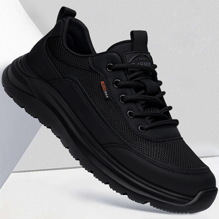 网鞋男夏季新款透气镂空网眼休闲百搭黑色轻便软底男士运动鞋子潮
