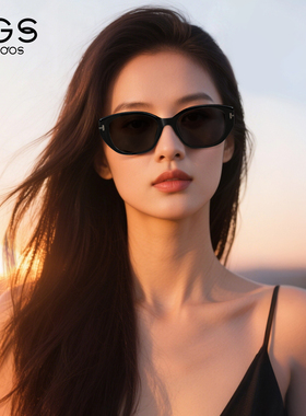 威古氏猫眼墨镜女款2025年高级感防晒防紫外线偏光小框太阳镜