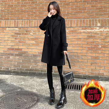 秋冬装毛呢外套女小个子加棉加厚