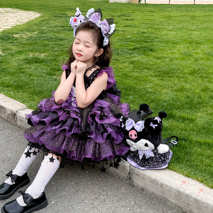 女童公主裙洛丽塔儿童库洛米连衣裙四季款吊带裙蓬蓬纱裙生日礼服