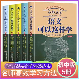 名师点金化学数学物理英语文可以这样学初中版五年中考三年模拟初中刷题英语词汇文言文学霸笔记物理化学数学基础知识大全训练题