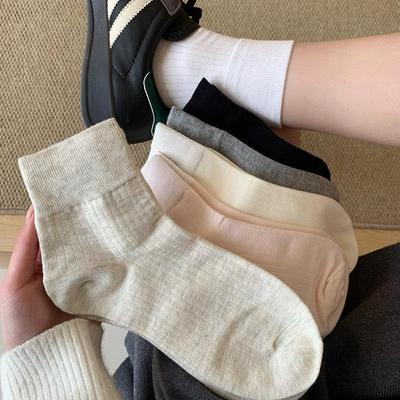 【7A抗菌】纯棉抗起球短袜女款夏