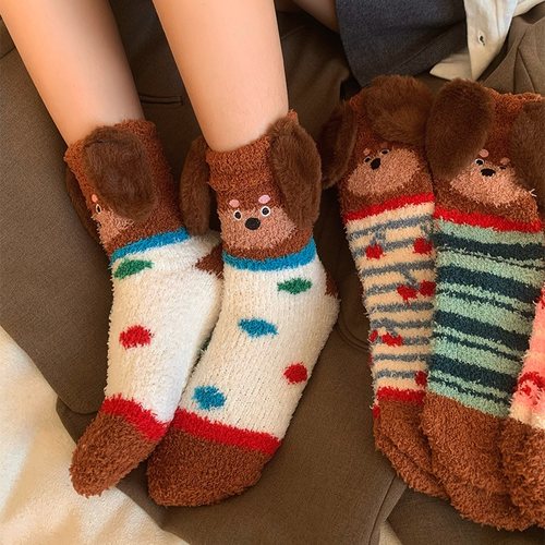 睡觉穿的袜子地板袜子女款加绒