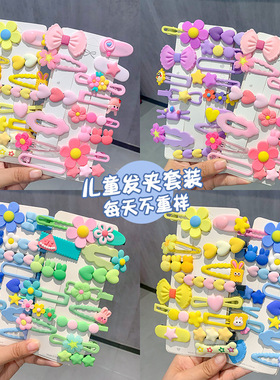 女童发夹头饰2024年新款网红可爱侧边刘海夹儿童宝宝超萌发卡发饰