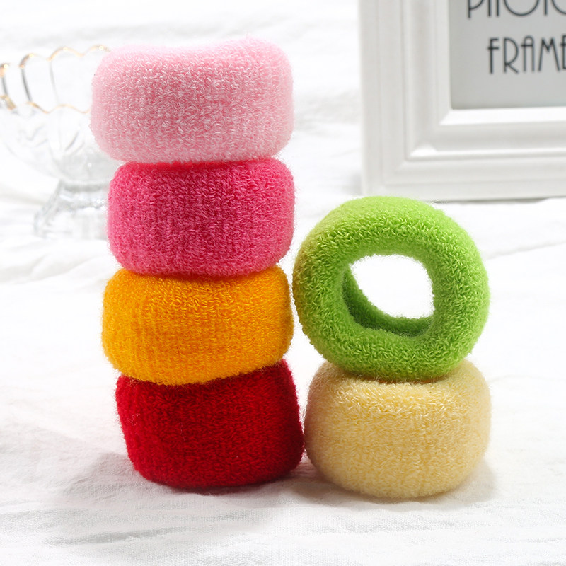 韩版头绳女可爱网红丸子头毛巾发圈简约宽带加粗橡皮筋扎头发头饰