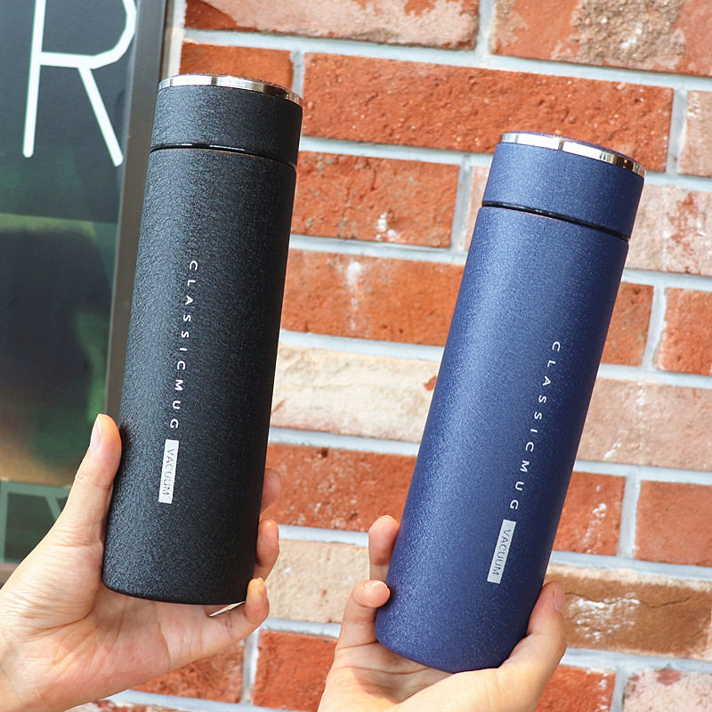 康林商务真空保温杯冰花漆304不锈钢直身杯便携泡茶水杯定制logo