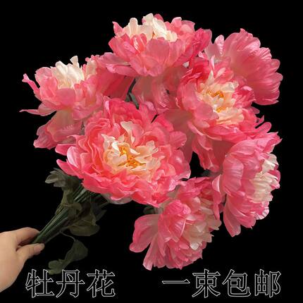 清明节上坟扫墓牡丹花墓牡丹菊祭祀祭祖陵园墓碑花摆放仿真菊花束