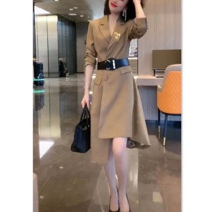 中长款 翻领长袖 连衣裙底 新款 今年流行特惠9902大爱美依缘2025秋季