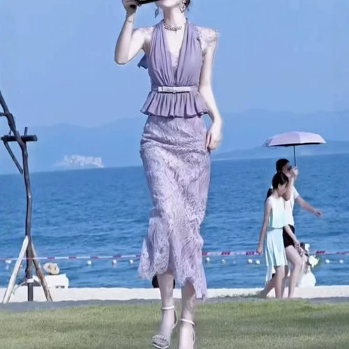 今年流行特惠26539新大爱美依缘2026夏季新款轻熟风收腰上衣蕾丝