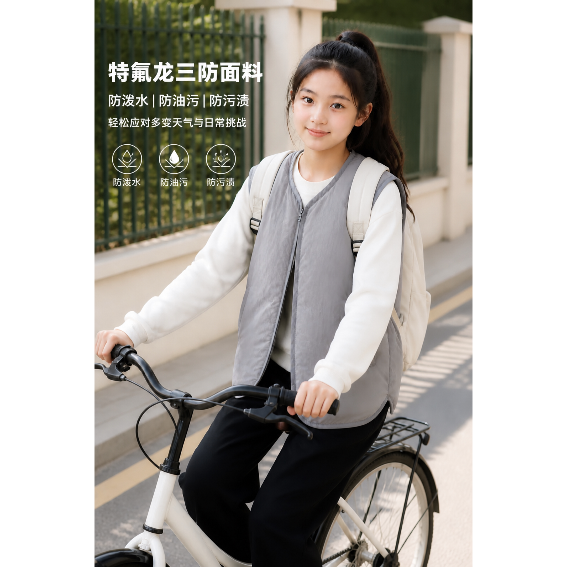 女童羽绒马甲轻薄洋气外穿亲子装