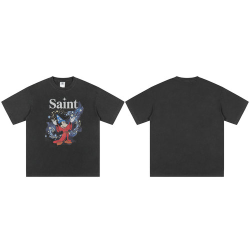 Saint Michael幻想曲米奇vintage水洗复古做旧宽松VTG短袖T恤男女