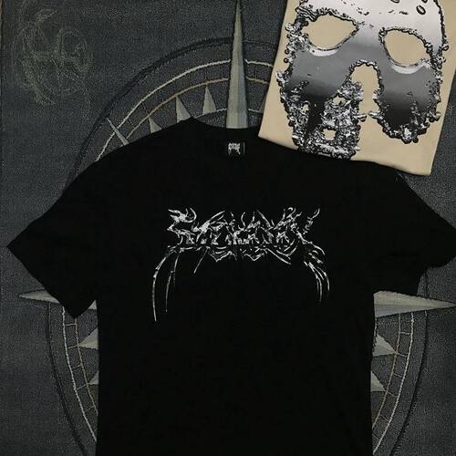 【现货】Revenge mask 经典老款美式短袖金属面具宽松T恤男女