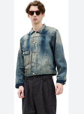 ENFANTS RICHES DEPRIMES 涂鸦做旧尾蝶扣复古1:1设计牛仔外套