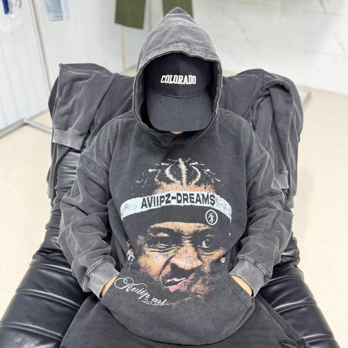 阿伦·艾弗森Allen Iverson篮球NBA球星人像BIG FACE水洗连帽卫衣