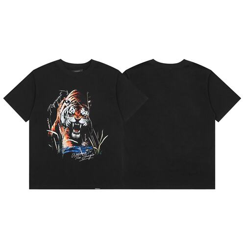 Represent23ss丛林老虎水洗做旧短袖t恤高街潮牌