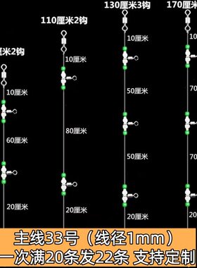 夜光挡珠串船钓拉流葫芦转环渔具
