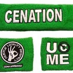 包邮A&WWE约翰塞纳 绿色护腕护额套装