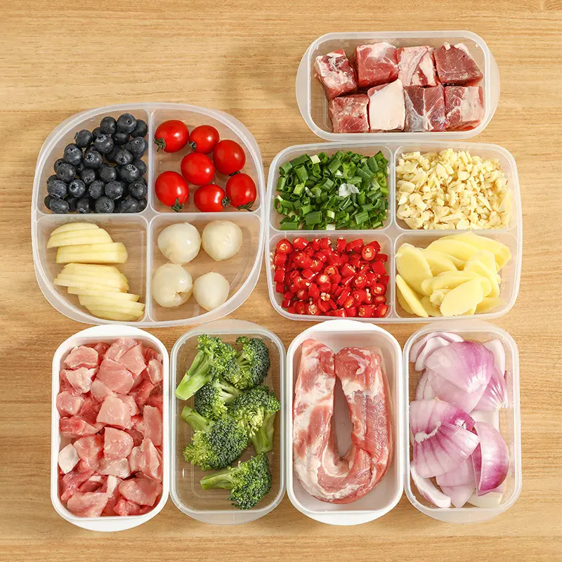 冰箱肉类保鲜专用收纳盒冷冻分装冻肉分格盒葱姜蒜厨房备菜储备盒