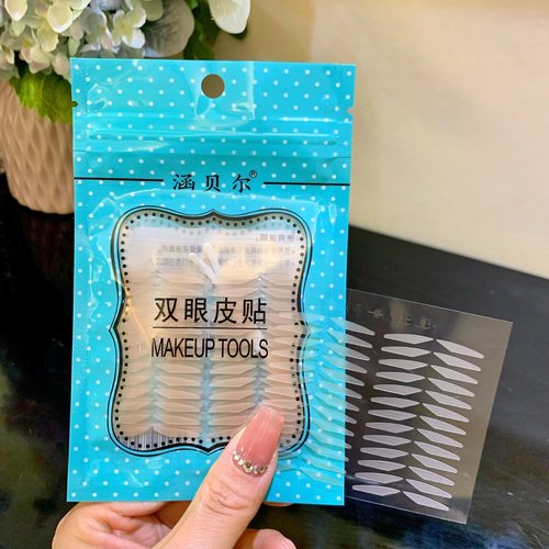 涵贝尔仿真蕾丝哑光超粘双眼皮贴