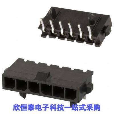 2-1445055-6连接器 《 CONN HEADER R/A 6POS 3MM    》