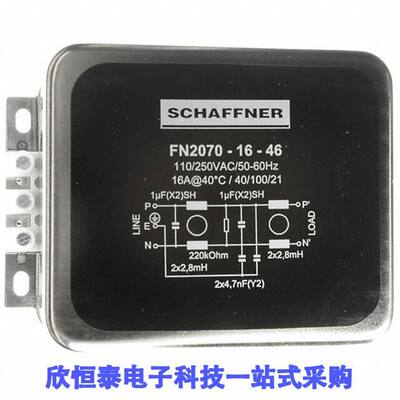 FN2070-16-46滤波器 《 LINE FILTER 110/250VAC 16A CHASS    》