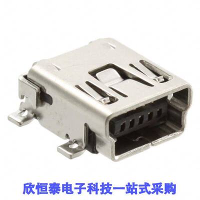 1734035-1连接器 《 CONN RCPT USB2.0 MINI B SMD R/A    》