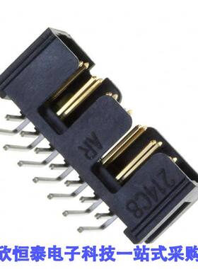 D2514-5002-AR连接器 《 CONN HEADER R/A 14POS 2.54MM    》