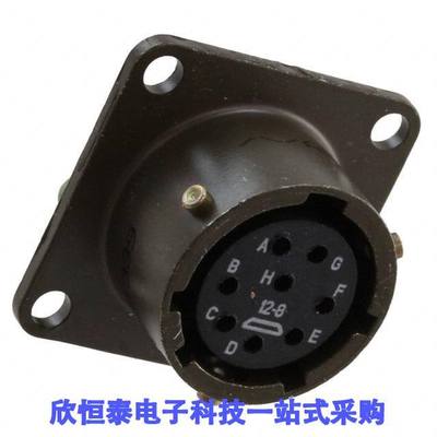 PT02A-12-8S连接器 《 CONN RCPT FMALE 8P GOLD SLDR CUP    》