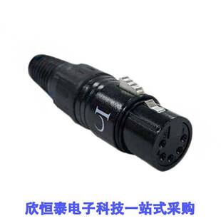FMALE SILVER XLR 5POS PLUG CONN BK连接器 XLR5