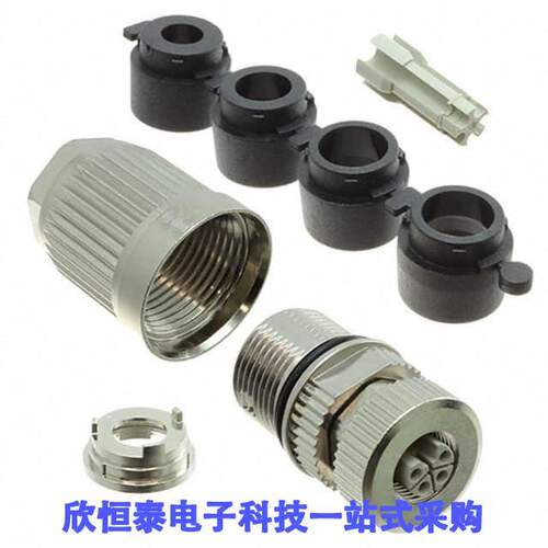 21038962505连接器 《 M12 L-CODE 4+PE PIN FEMALE SHIEL    》