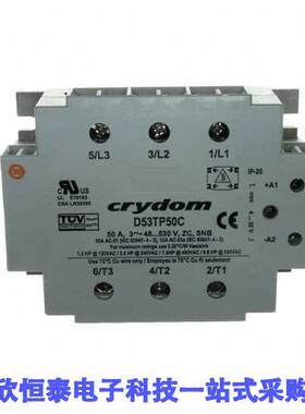 D53TP50CH继电器 《 SSR RELAY 3PST-NO 50A 48-530V    》