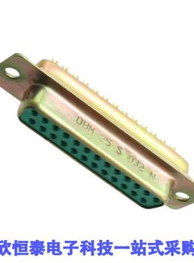 DBM25S032N连接器 《 CONN D-SUB RCPT 25POS SLDR CUP    》
