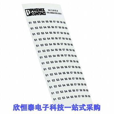 0804109:0051连接器 《 MARKER CARD PRINTED HORIZONTALLY    》