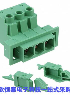 1703386连接器 《 TERM BLK HEADER 3POS GREEN    》