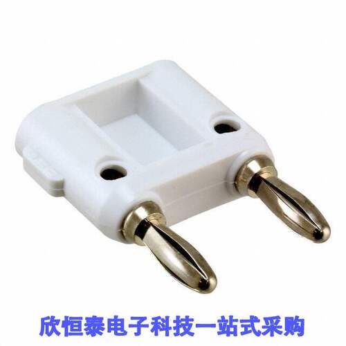 BU-PMDP-S-9连接器 《 CONN DBL BANANA PLG SLDRLESS WHT    》