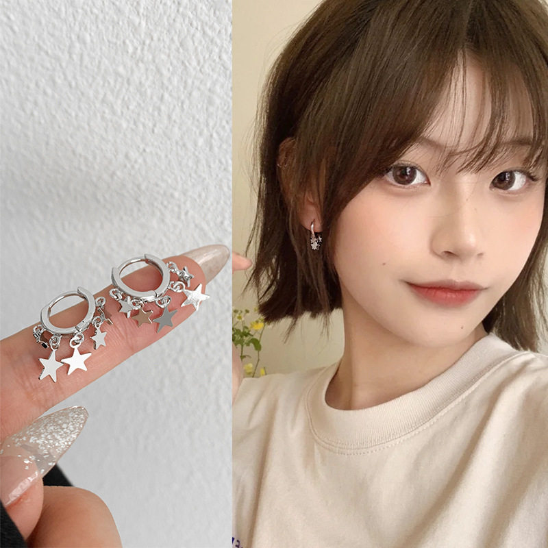 星星耳环2026新款爆款潮耳圈耳环