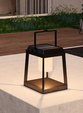 户外防水太阳能充电花园庭院灯手提露营氛围灯阳台露台餐桌摆放灯