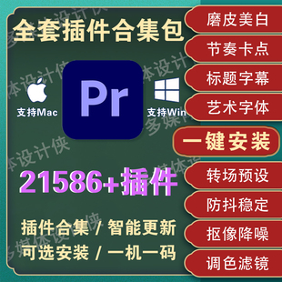 pr插件全套中文一键安装2026pr安装包插件降噪磨皮调色转场教程