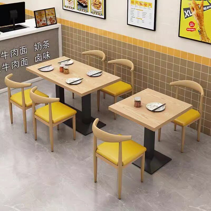 商用快餐桌椅餐饮店小吃面馆烧烤早餐餐饮奶茶甜品店餐厅桌子餐椅