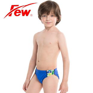 拼色中小童青少年专业训练泳衣卡通印花游泳裤 时尚 飘儿童泳裤 Few