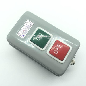 高品质-201动力押扣开关 自锁三相电机启动开关 按钮 15A 2.2KW