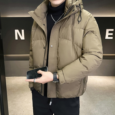 羽绒服男冬季2025新款加厚连帽高级感极寒大码高充绒量短款外套