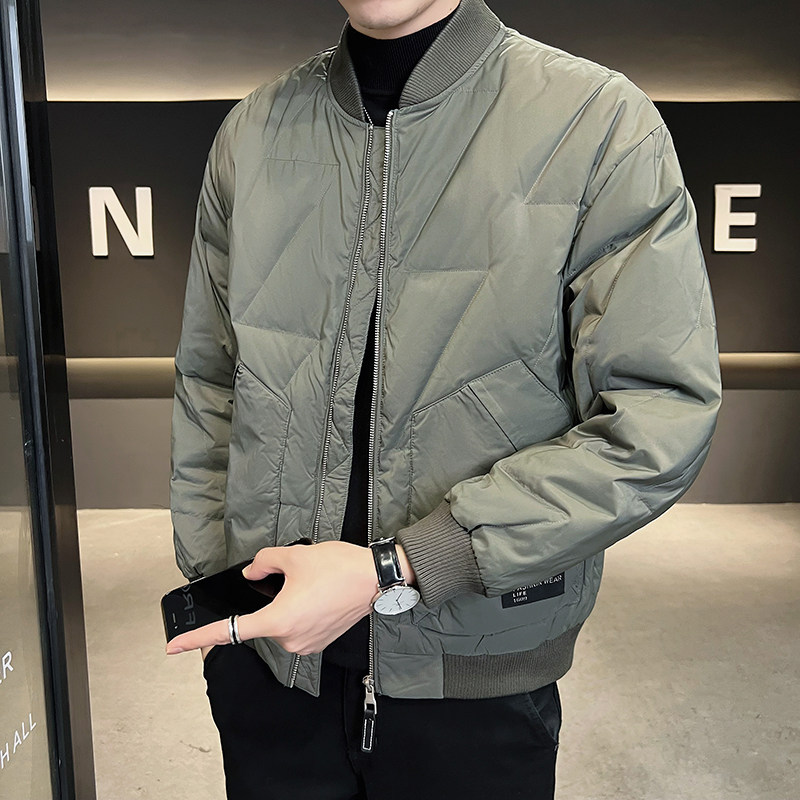 保暖轻薄简约男装休闲外套2025年新款羽绒服短款男士时尚百搭加厚