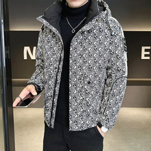 设计感羽绒服男士短款2025新款冬季加厚保暖连帽外套时尚男款帅气
