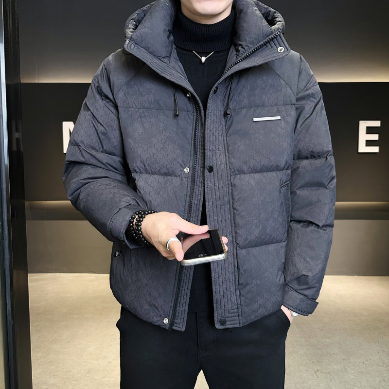连帽羽绒服男士短款冬季休闲时尚高端青年百搭加厚保暖男装外套